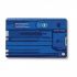 Victorinox SwissCard Quattro Sapphire 12 Funktionen transparent blau